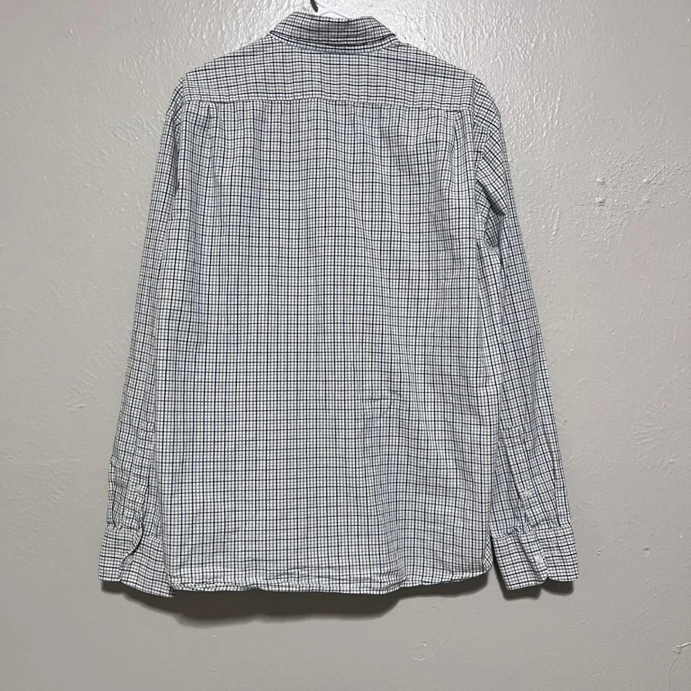 J crew Mens Slim Untucked Flex Washed Plaid Long Sleeve Collard Shirt Size‎ XL